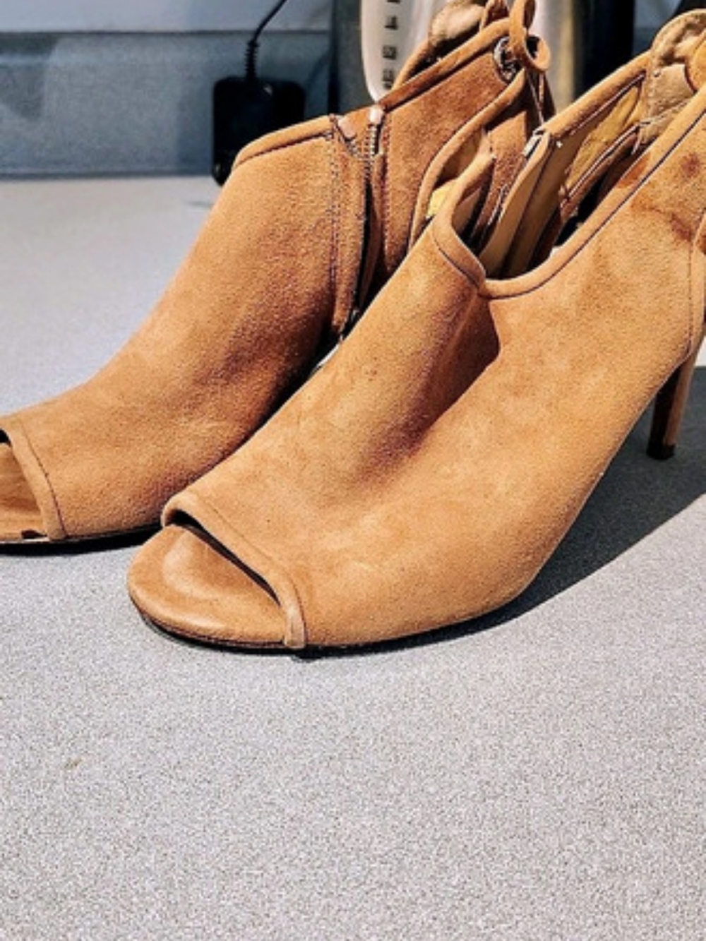Michael Kors Brown Peep Toe Heels 6.5